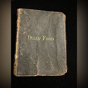 1874 Daily Food Prayer Book miniature Leather Bound